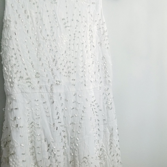 🍒NWOT🍒 FREE PEOPLE VINTAGE BEADED WHITE DRESS - Picture 6 of 8